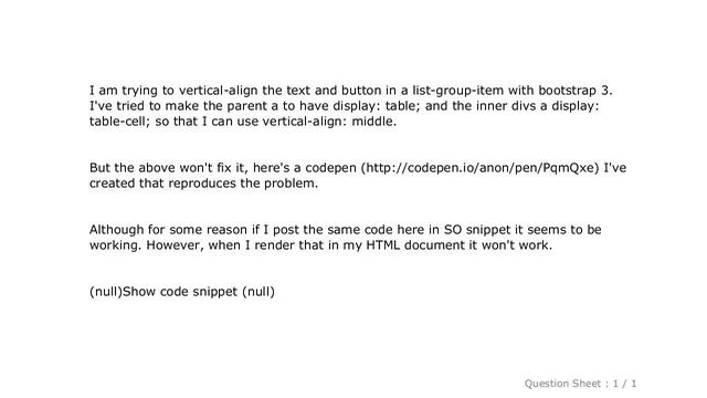 HTML : Vertical align text in bootstrap list-group смотреть онлайн