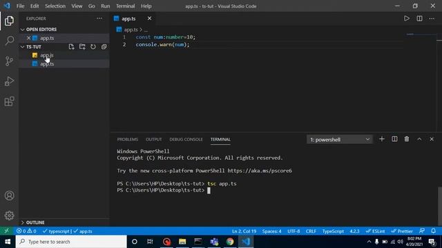 Typescript tutorial #4 Make First Program смотреть онлайн