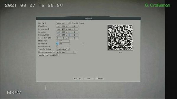 G.Craftsman XMEYE NVR Operation Video 05 NVR NETWORK SETTINGS