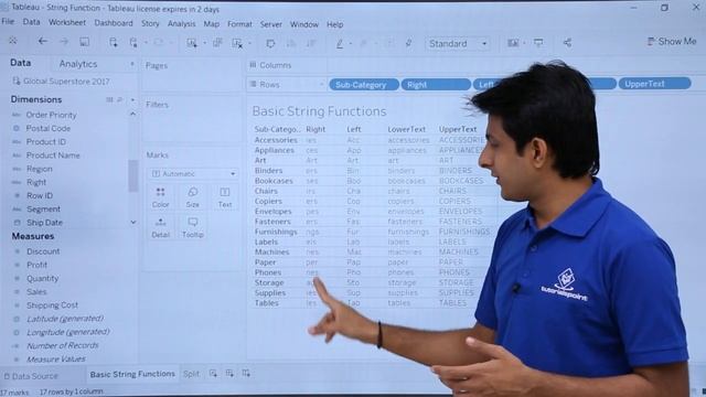 Tableau - String Functions смотреть онлайн