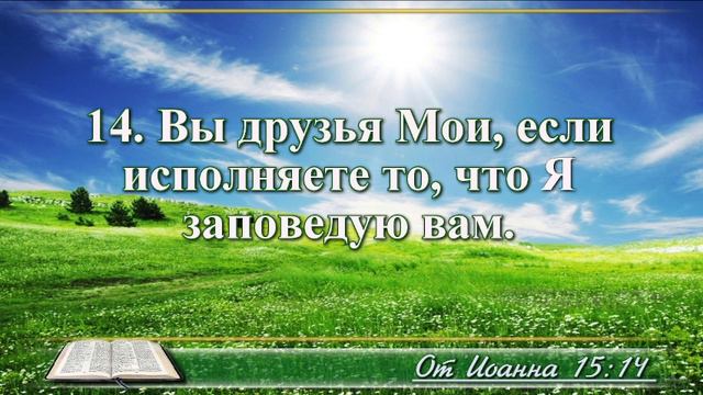 Евангелие от Иоанна с музыкой глава 15 читаем и слушаем