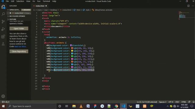 background color change rapidly with html and css and js | Coding With Laju смотреть онлайн