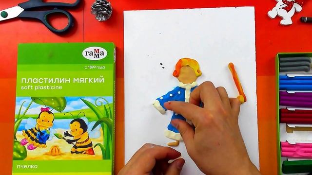 Лепка из пластилина - Снегуроча - делаем поделку на Новый год смотреть онлайн