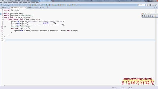 02 如何取得系統時間與格式化與簡化程式FOR迴圈匿名物件 смотреть онлайн