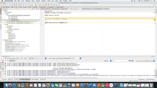Custom View Android Part One Tutorial .. смотреть онлайн
