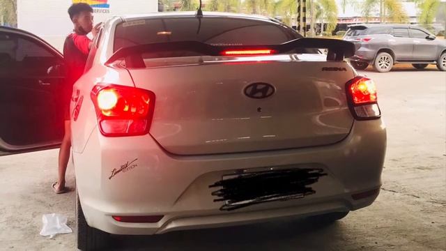 Spoiler installation Hyundai Reina. Universal Modulo type смотреть онлайн