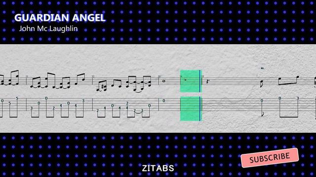John McLaughlin - Guardian Angel  - Intro -  Guitar Tab, Tablature, Tablatura