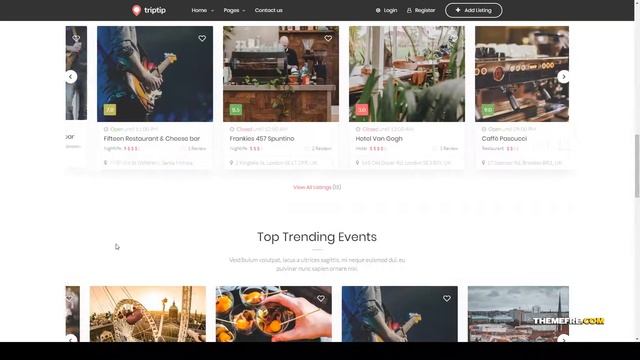 TripTip - Directory and Listing WordPress Theme maps restaurants listing Easy Create Website смотреть онлайн