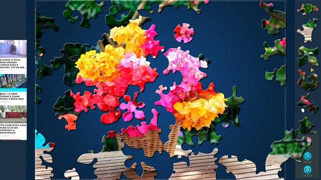 Solving Magic Jigsaw Puzzles 286 (140 pcs) Bougainvillea flowers смотреть онлайн