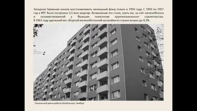 19. Массовое строительство жилья: Европа | 1949–1968. Анастасия Клюева, 412 группа смотреть онлайн