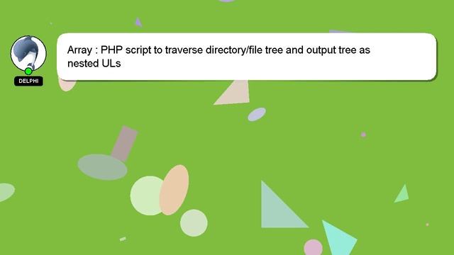 Array : PHP script to traverse directory/file tree and output tree as nested ULs смотреть онлайн
