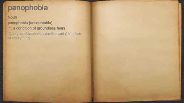 What does panophobia mean? смотреть онлайн