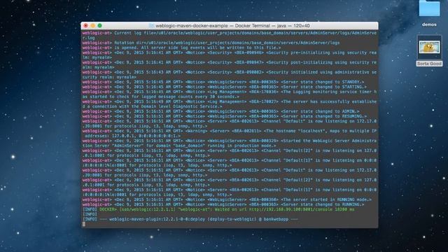 WebLogic Server 12.2.1 - Automated Application Testing with Docker, Maven and Robot смотреть онлайн