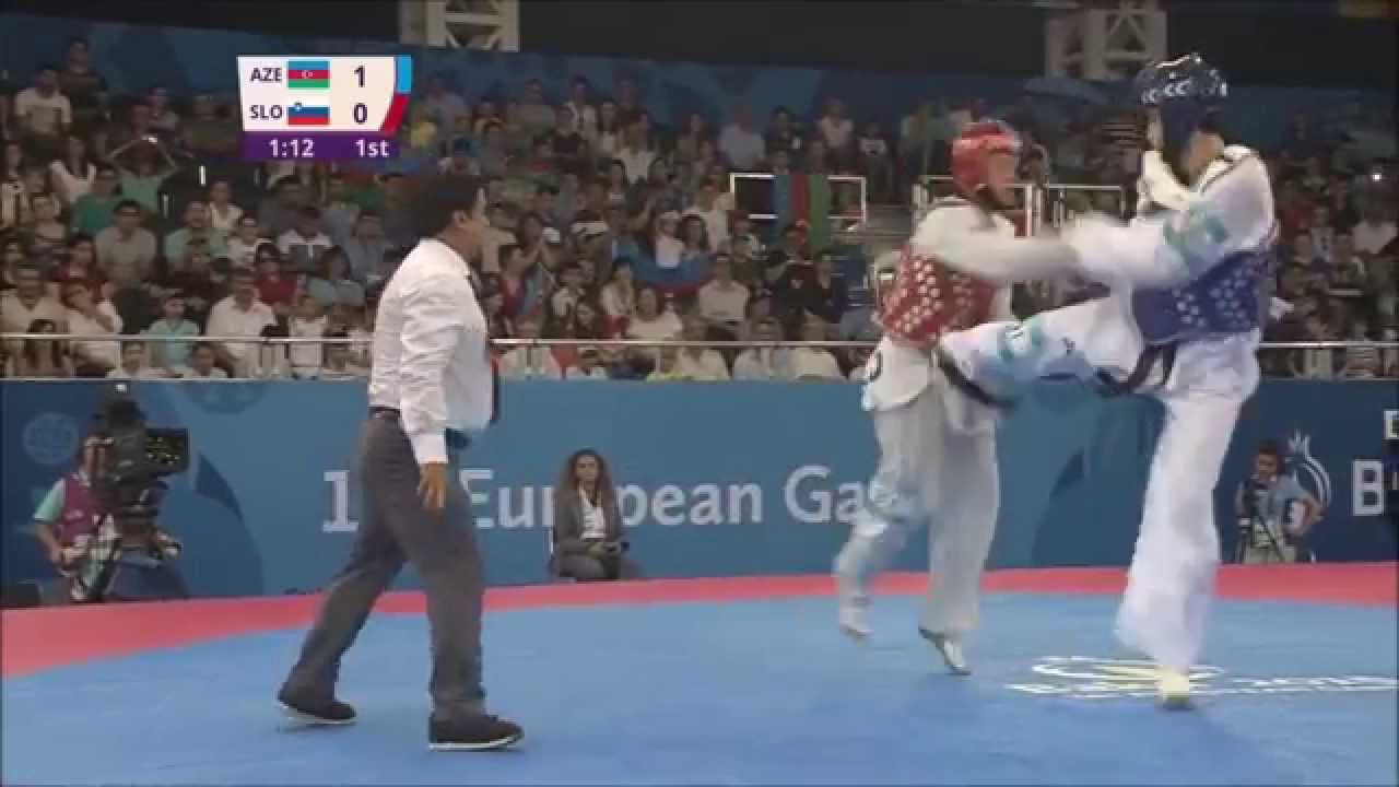 Taekwondo WTF. Baku 2015 European Games. Semifinal. M+80. Isaev-Trajkovic. смотреть онлайн