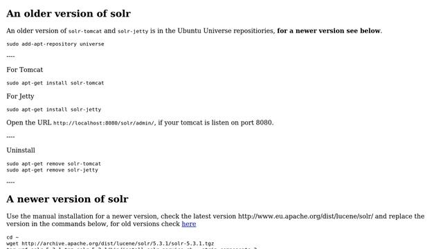 Ubuntu: How to install Latest version of Apache Solr on Ubuntu and how to uninstall? смотреть онлайн
