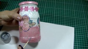 ??? ДЕКУПАЖ СТЕКЛЯННОЙ БАНКИ САЛФЕТКАМИ СВОИМИ РУКАМИ ???