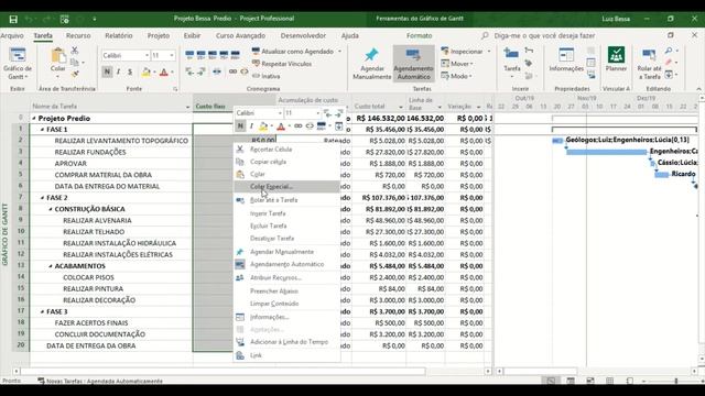 Vínculo entre o MS Project e uma Planilha do MS Excel смотреть онлайн