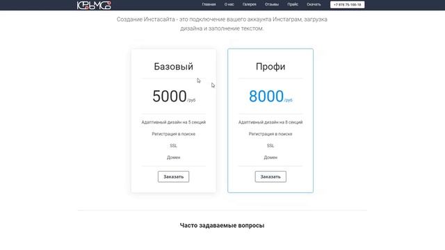 Шаблон Босс для Инстасайта, обзор всех 12 секций лендинга для Инста сайта, шок цена смотреть онлайн