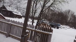 Заготовка дров. Пилим у дома.