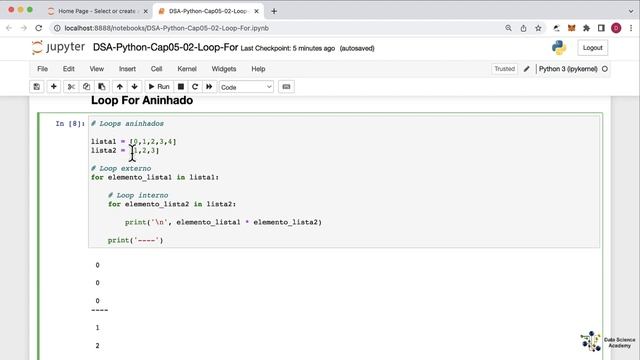 Loop For Aninhado em Python - Parte 1/2 смотреть онлайн