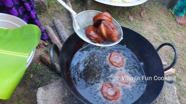 DONUT RECIPE | Village Style Donut Making | Homemade Donut | Village Fun Cooking смотреть онлайн