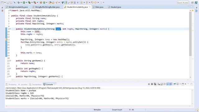 How to create our own immutable class in Java смотреть онлайн