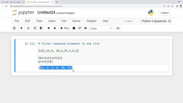 Remove Duplicate Elements from a List | Python Programming n Hindi смотреть онлайн