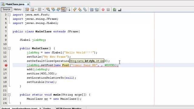 Java Swing Tutorial 9 || What is setFont() method in Java Swings || Java Swing смотреть онлайн