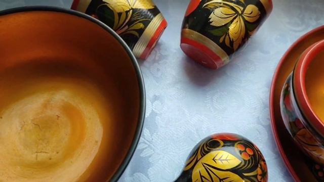 #Хохлома. #Декоративная #посуда. Хохломская #роспись. #Посуда, отливающая золотом.
