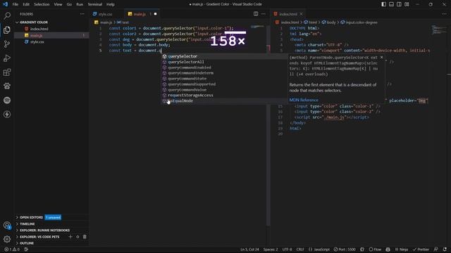 How to create A Gradient Background - HTML & CSS & JavaScript смотреть онлайн
