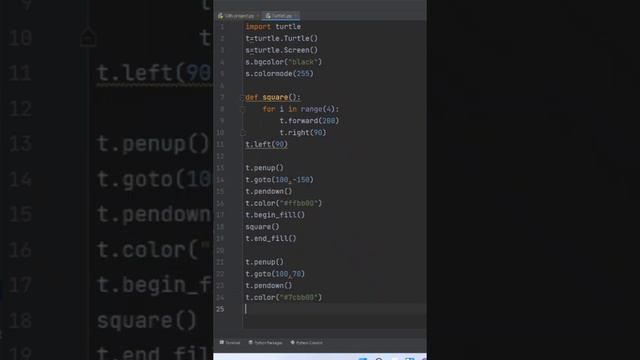 How to create Microsoft logo using python turtle смотреть онлайн