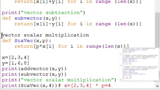 Vector implementation in Python 3 |Linear Algebra| Unit 1| SYCS| SEM 3 | Mumbai University Syllabus смотреть онлайн