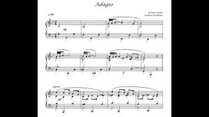 «Adagio» by Tomaso Albinoni for Piano Solo