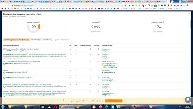 Бесплатный SEO-аудит сайта tent piter ru смотреть онлайн