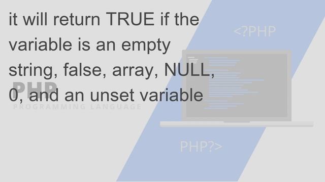 Learn about php isset vs empty vs is null смотреть онлайн