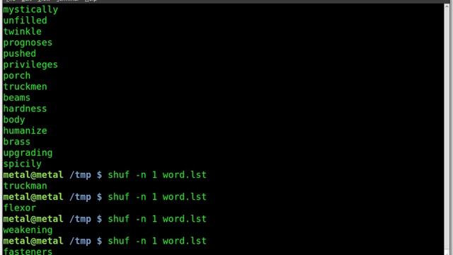 Shuffle a File and get a Random line - BASH смотреть онлайн