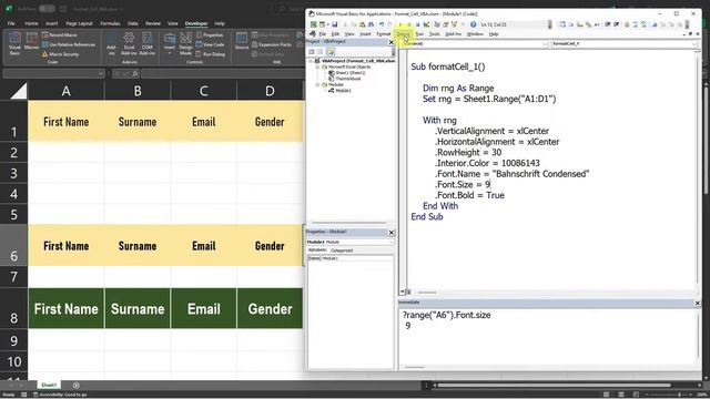 VBA Format Cells смотреть онлайн