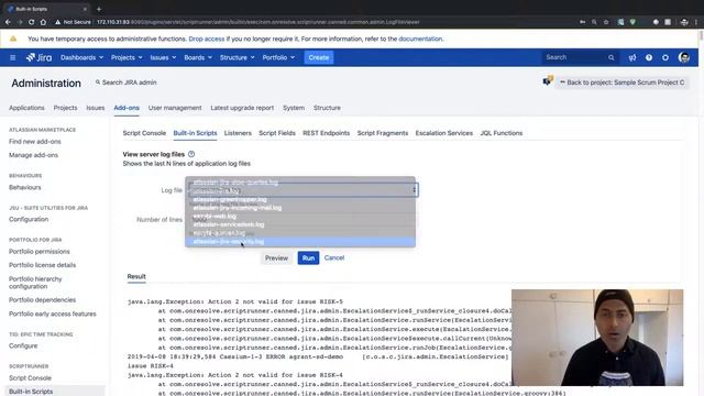 ScriptRunner - View server log files смотреть онлайн
