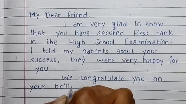 Write a letter to your friend for congratulating him on his success смотреть онлайн