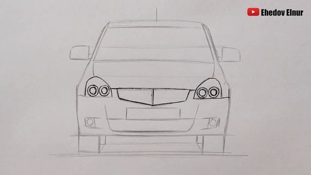 Как нарисовать машину Приору поэтапно смотреть онлайн