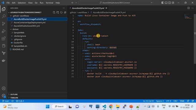 Build and Deploy Custom Container Images from GitHub Action to Azure App Service using ACR смотреть онлайн