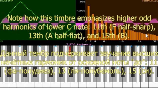 31EDO Piano: Harmonic and Subharmonic Series смотреть онлайн