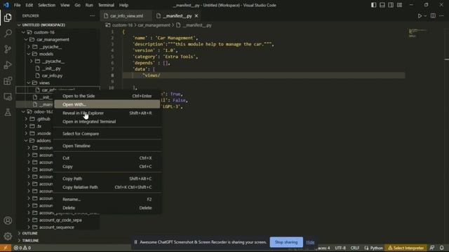 Create a menu , action and tree view in odoo 16.0 смотреть онлайн
