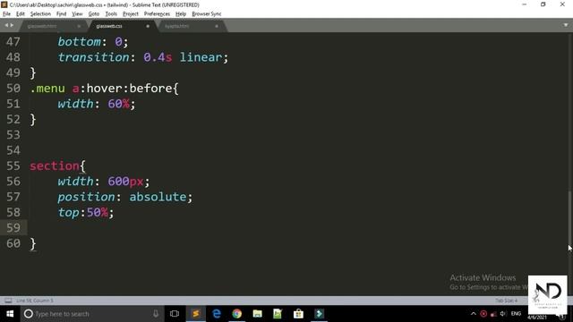Glassmorphism website with html and css in Hindi | glass morphism ui 2021 смотреть онлайн