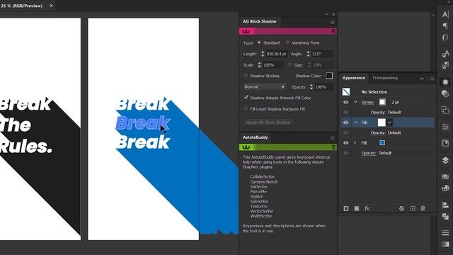 Easy Long Shadow Effect | Illustrator + Astute Graphics Plugins смотреть онлайн