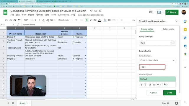 Auto Highlight an Entire Row Based on Values in a Single Column in a Spreadsheet смотреть онлайн