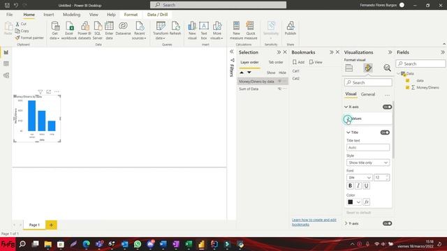 Como quitar los títulos de los ejes X y Y de una gráfica en Power BI смотреть онлайн