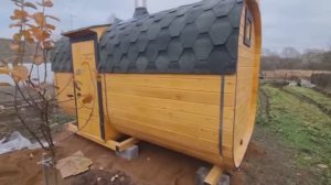 #ОБЗОР #Баня-квадро 4 метра #баня-бочка