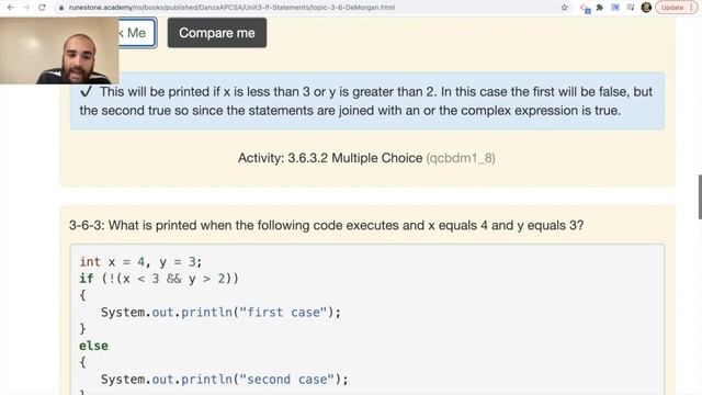 3.6 Equivalent Boolean Expressions (De Morgan's Laws) | CSAwesome APCSA Java смотреть онлайн