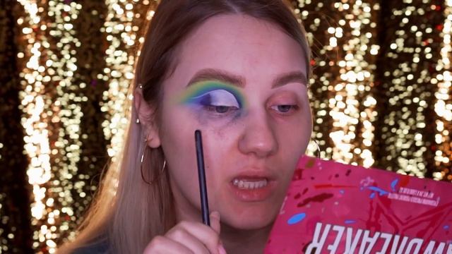 НЕОНОВЫЙ СИНЕ-ЗЕЛЕНЫЙ МАКИЯЖ с пигментами Aliexpress смотреть онлайн